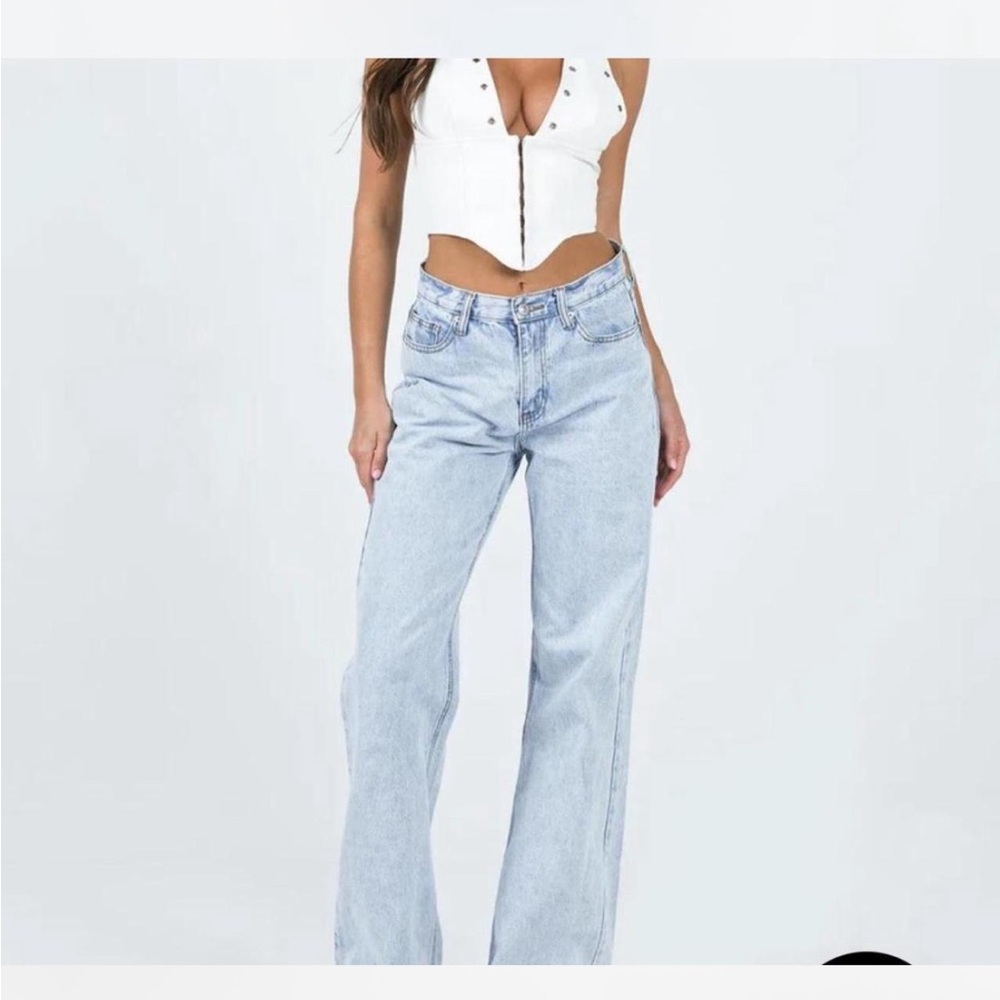 Princess Polly PALLADIA PU JORDY CORSET WHITE